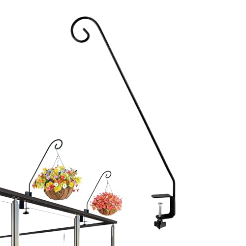 Misaakoeq Cintres de pont, cintre de mangeoire à oiseaux de pont pour la balustrade | Crochet d'alimentation d'oiseaux pour la balustrade de pont | Supports de lanternes de 32 pouces pour le jardin de