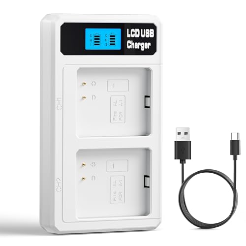 Image of Conqto Batteries Charger for Arlo Pro/Pro 2, Dual Battery Charging Station for Arlo VMC4030 VMS4230 VMS4430 VMS4530, LCD Display with USB Cable(White)