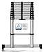 Produktbild Premium Alu Teleskopleiter TÜV geprüft Softclose  Arbeitshöhe 4,04, belastbar bis 150 kg - platzsparend einfahrbar, mit Anti-Rutsch & breitem Standfuß