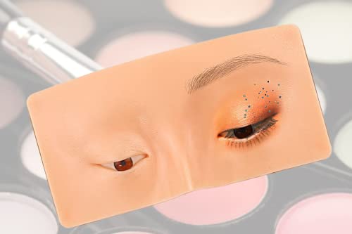 Image of ADORN Matte cream Eye Makeup Practice Face Board Mannequin | Silicon Eye Practice Dummy | Perfect For Makeup Artists,Full Coverage For All Skin Types | Pack Of 1, 1 Count