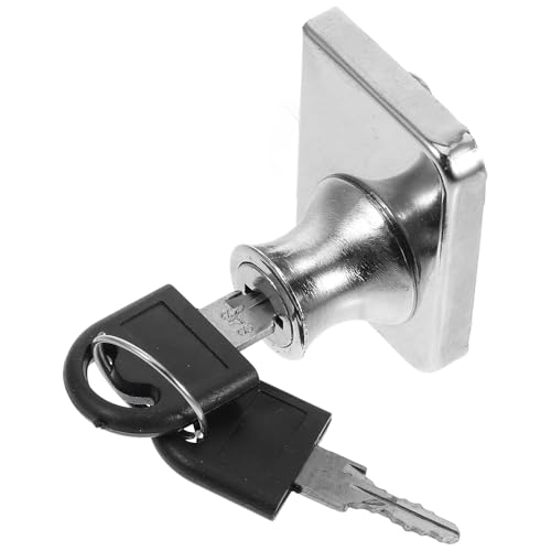 Cabilock Verrou de Porte Coulissante pour Congélateur Coffre, Serrure en Acier Laminé à Froid sans Clé, Conçu pour Vitrines de Réfrigérateur en...