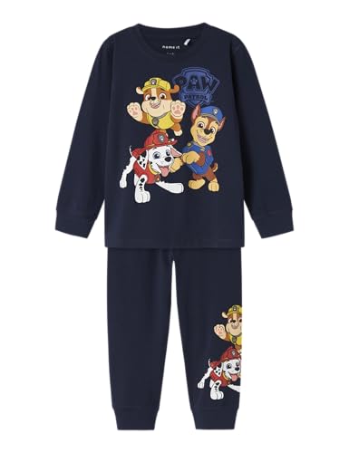 NAME IT Jungen Nmmarlo Pawpatrol Ls Nightset Noos Cplg, Navy Blazer, 110-116