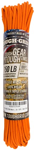 Image of TOUGH-GRID 750 Paracord, 100% Nylon, Made in USA, Type IV Mil-Spec Cord