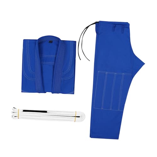 lopituwe Kimono de Jiu-Jitsu Brésilien (Gi) léger et respirant, confectionné sur mesure par des professionnels. Ceinture confortable pour enfants, Bleu, A3 – vue 6