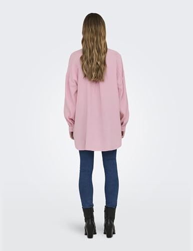 ONLY Damen ONLTHYRA Oversized Shirt NOOS WVN 15267998 ,Begonia Pink ,L – Ansicht 4