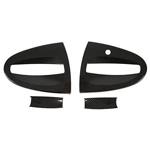  carbonio smart smart 451 carbon 4 Pezzi di Toppa di Rivestimento della Copertura della Ciotola della Maniglia della Porta Esterna Dell\'auto, Toppa di Stile in Fibra di Carbonio della Porta Esterna Del