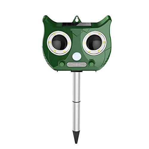 Expulsor de aves Perro de plagas ratón 1pc al aire libre ultrasónico solar repelente de plagas de animales repelente de PIR Sensor Jardín gato Bird Fox Repelente Apto para granja ( Color : Green )