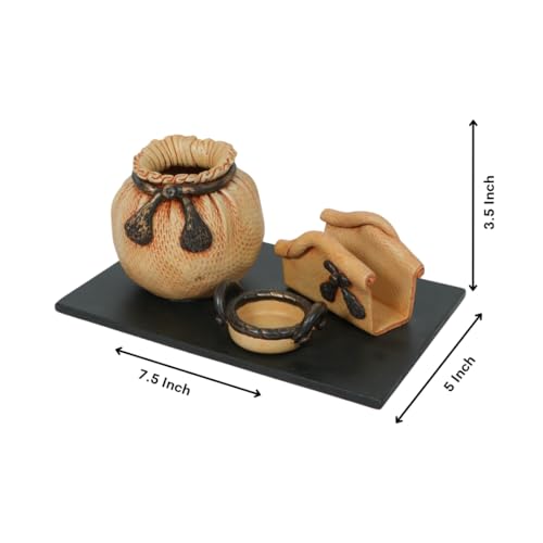 Image of Decorative Embossed Design Pencil and Pen Stand | Desk Organizer for Stationery Storage | Suitable for Office Desk, Study Table, Home and Workspace Use (Design 7)