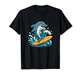 Surf Dolphin Wave Ride Camiseta