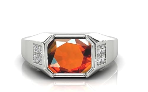 Bague en onyx naturel et hessonite fait main pour exprimer votre identité