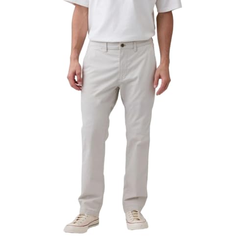 Image of Gap Men Solid Straight Fit Full Length Trousers
