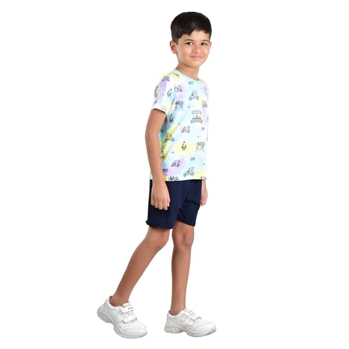 Image of Clothe Funn Boys Printed Cotton Half Sleeves T-Shirt & Shorts Set