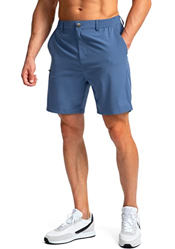 Image of Pinkbomb Men's Golf Shorts with 6 Pockets Stretch Quick Dry Hiking Work Dress Shorts for Men