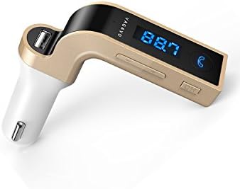 VAGAVO FM Transmitter, Wireless In-Car Bluetooth FM Transmitter Radio Adapter Car Inch Display and USB Car Charger, Bluetooth FM Transmitter
