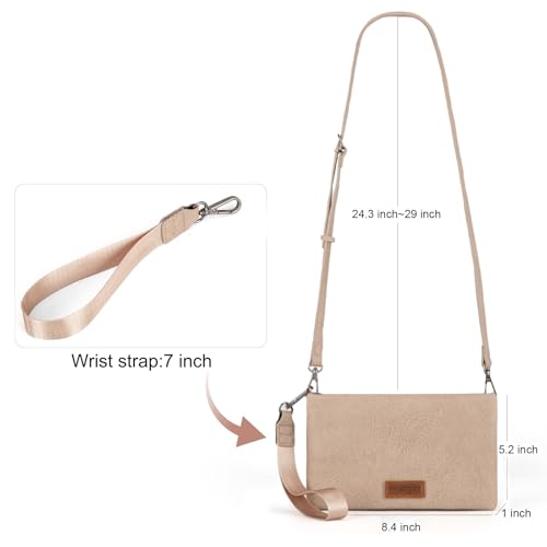 Image of Wrangler Crossbody Wallet Womens Wristlet Wallet Small Wallet Purse Summer bag RFID Blocking Bifold Clutch Credit Card Holder Purses