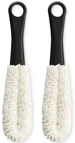 Image of HIC Kitchen Bar Soft Foam Stemware Brush, Non-Scratch Foam Tips, Set of 2