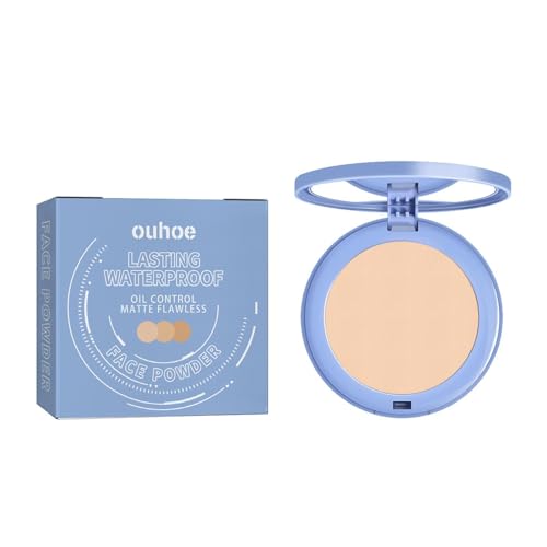 polvo Mate Larga Duración Cara Beige Prensado Facial, Polvo Fijador Resistente Al Agua
