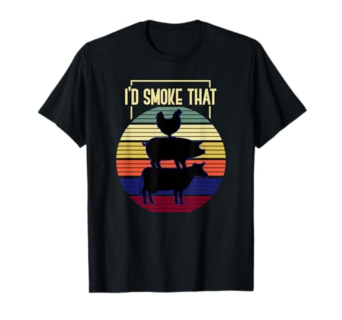 Id Smoke That Retro Barbacoa Camiseta