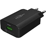 ANSCHLÜSSE: 1x USB Typ A (QC 3. 0 - 18W: 5V/3A, 9V/2A, 12V/1, 5A); Input: 100-240V AC, 50-60Hz, max. 0, 8A