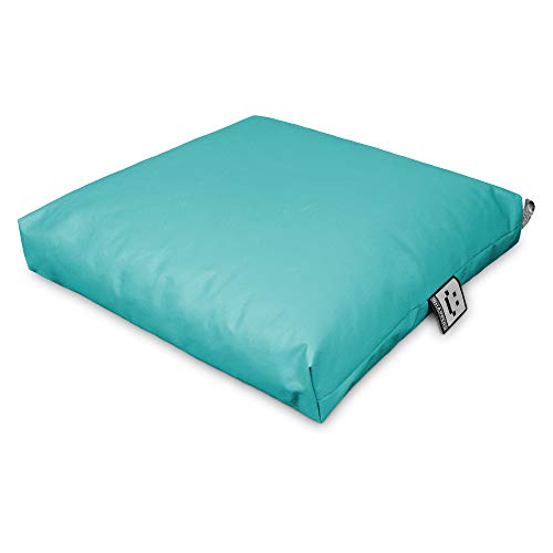 HAPPERS Cojín Suelo o Palets Multiusos Exterior Polipiel Turquesa 60x80cm