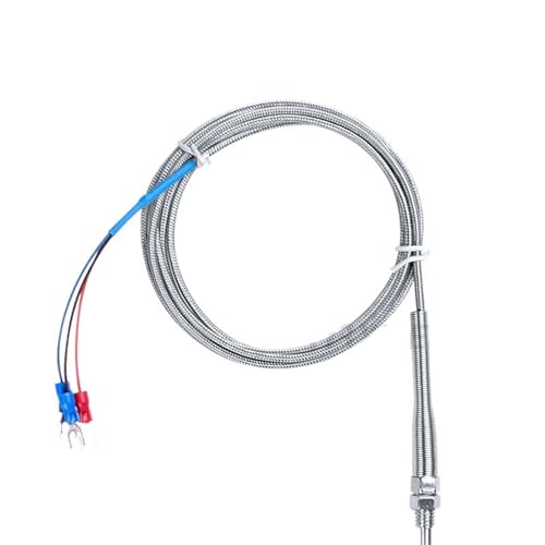 Sonda de temperatura PT100 con cable de 2m y rosca M8 para entornos industriales