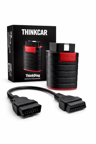 Image of ThinkDiag OBD2 Diagnostic Tool Full System Scan, Live Data, Check Engine /ABS /SRS, iOS /Android Supports All CAR Vehicles 15+ Reset Functions (THINKDIAG+ Black Cable Cable)