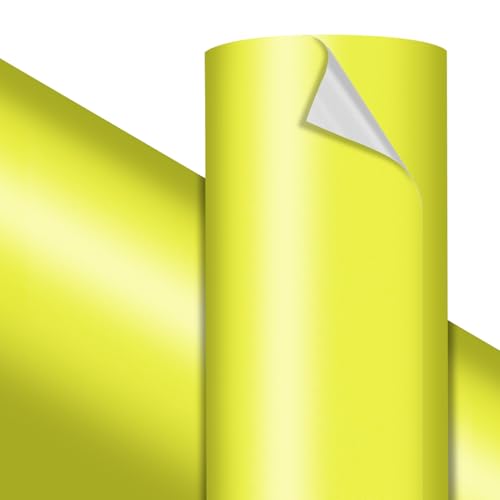 Vinyle jaune métallisé VViViD rouleau adhésif permanent pour thermo-collage