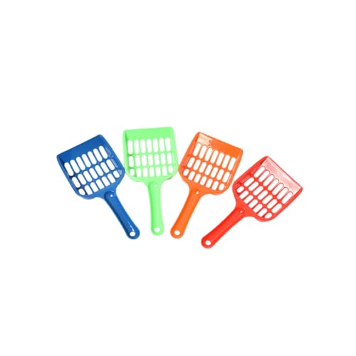 NOLITOY 4個 ペット用トイレシャベル 猫砂スクープ 子猫のおもちゃ 猫フィーダー 猫引っ掻き ゴミ 猫パズルフィーダー 猫のもの 長い柄の小さなスコップ 猫砂シャベル 子猫の砂のシャベル