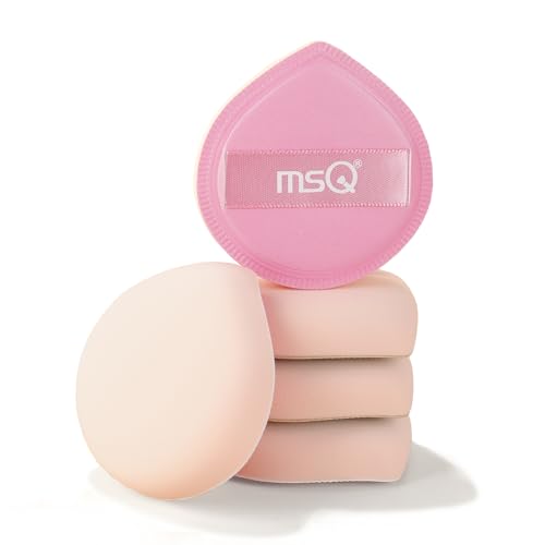 MSQ 5 pezzi spugna trucco per fondotinta, nappa di cipria, cuscino per trucco, in polvere, lavabile, morbida, per liquidi cosmetici, polvere sfusa