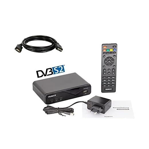 Humax - Ricevitore satellitare digitale HD Nano HD 1080P Digital HDTV con alimentatore di rete da 12 V, per campeggio, Astra preinstallato, HDMI, SCART, DVB-S/S2 (con cavo HDMI conecto