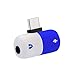 Produktbild MMLC Capsule Pill Shape Fast Charging Type c to Earphone 3.5mm Audio Cable Charger Adapter Splitter for Samsung (Blue)