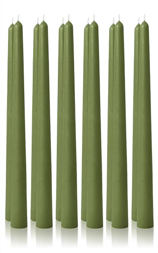 Homeology 12pk 10' Classic Taper Candles, Moss...