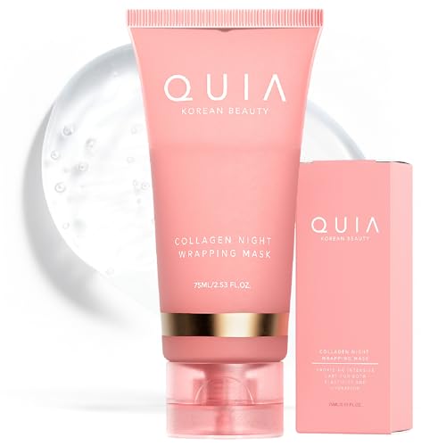 QUIA Overnight Collagen Wrapping Mask – Wake Up with Firmer, Hydrated Skin – Easy Peel-Off Formula – Korean Skincare for Radiance and Elasticity – For All Skin Types, 75ml