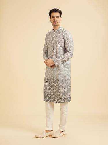 Kurta pyjama homme Manyavar ensemble traditionnel en polycoton brodé