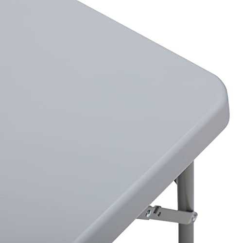 HollyHOME Square Folding Table 2.8FT/87cm Garden Table Foldable Dining Table for Camping Picnic Balcony Portable Plastic Trestle Table for Party BBQ Catering Kitchen Outdoor Indoor, Grey - Image 8