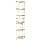 弘益 メタルラック本体 ナチュラル 約30×42.5×180cm サラ スチールラック スリムタイプ SSR-30S(NA)