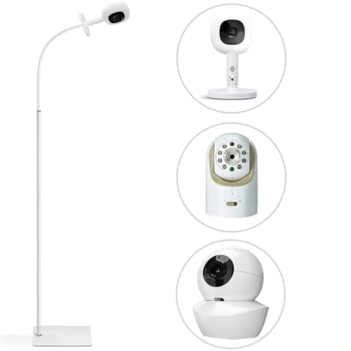 Image of Baby Monitor Floor Stand Holder Compatible with Infant Optics DXR-8 Pro,Nanit Pro & Flex Stand,Babysense HDS2/V43，Also Cameras with 1/4 Thread Connection 67" Adjustable Height Baby Monitor Floor Stand