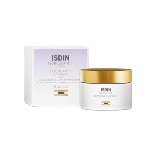 Cremas, Drugstore ISDIN Glicoisdin 15 moderate, crema facial con efecto peeling y acido glicolico, hidratacion y elasticidad para tu piel, 50ml