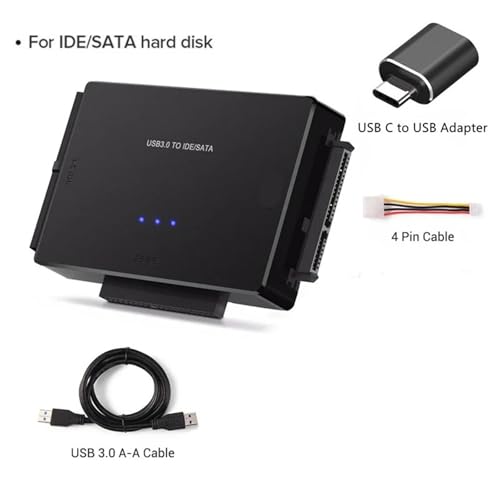 Cable adaptador USB 3.0 a SATA IDE para discos duros 3.5 y 2.5 pulgadas miniatura 7