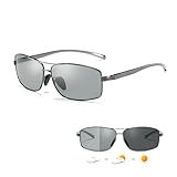 ARGOO Lentes de Sol Polarizados Antideslumbrante Retro Gafas de Sol para Hombre Marco de Aleación Al-Mg para Protección...