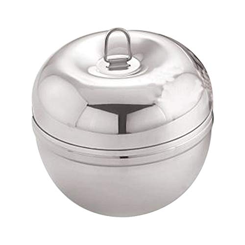 Stainless Steel Spice Storage Box / Food Storage Box with Airtight Lid Masala Dabba, Silver Color Size 4 X 4 Inch