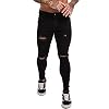 GINGTTO Skinny Jeans for Men Stretch Slim Fit Ripped Distressed