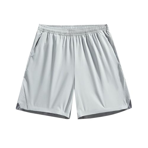 Xiaojmake Mens Athletic Running Shorts with Compression Liner Quick Dry Ice Silk Sports Gym Hiking Shorts with Zip Pockets