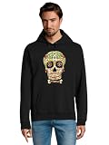 latostadora Sudadera con Capucha Calavera Mexicana !!! para Hombre - Negro L - Ref. 1554496-P
