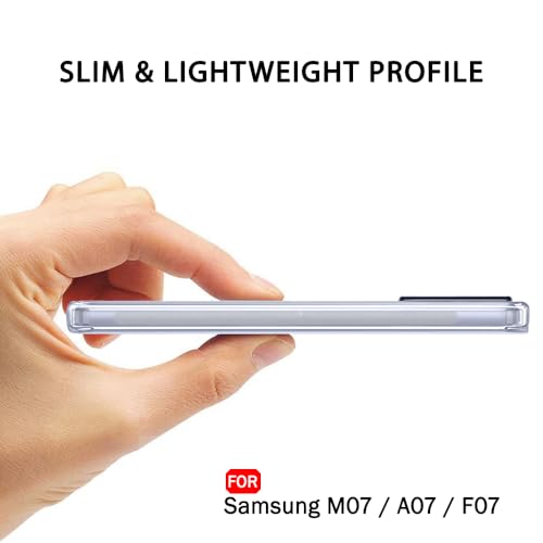 Image of TheGiftKart Back Cover Soft Case for Samsung Galaxy M07 / F07 | Best Camera Protection | Inbuilt Dust Plugs & Anti-Slip Grip | Ultra Clear Slim Cover Case for Samsung M07 / F07 (Silicone, Transparent)
