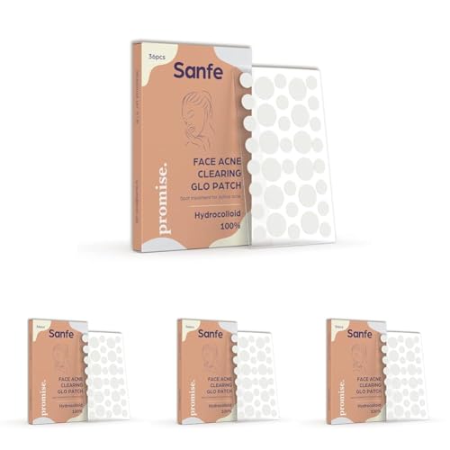 Image of Sanfe Promise Face Acne Pimple Patch - Pack of 144 | Pimple Healing & Spot Clearing Patch | Absorbing Cover |Invisible, Blemish Spot, Hydrocolloid, Skin Treatment