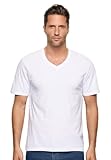 YAMAMAY - Confezione 3 Maglie Scollo a V, Uomo, Bianco,Monocromo, 100% Cotone