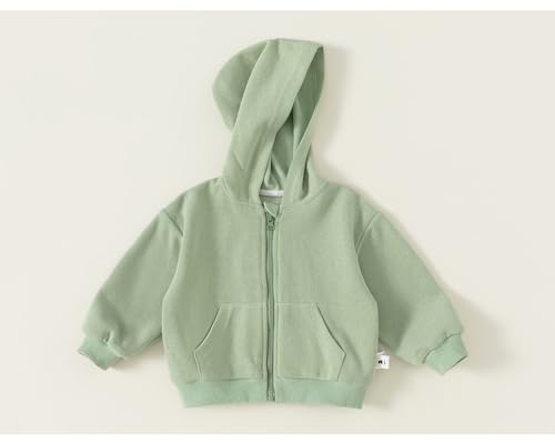 Toddler Boys Girls Casual Hooded Solid Color Zip Up Sweater Jacket Fashion Spring Autumn Cardigan Coat with Pockets2