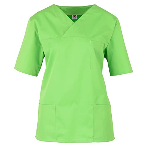 Chemise de brosse médicale mixte tunique basique unisexe blouse de travail pour hôpital