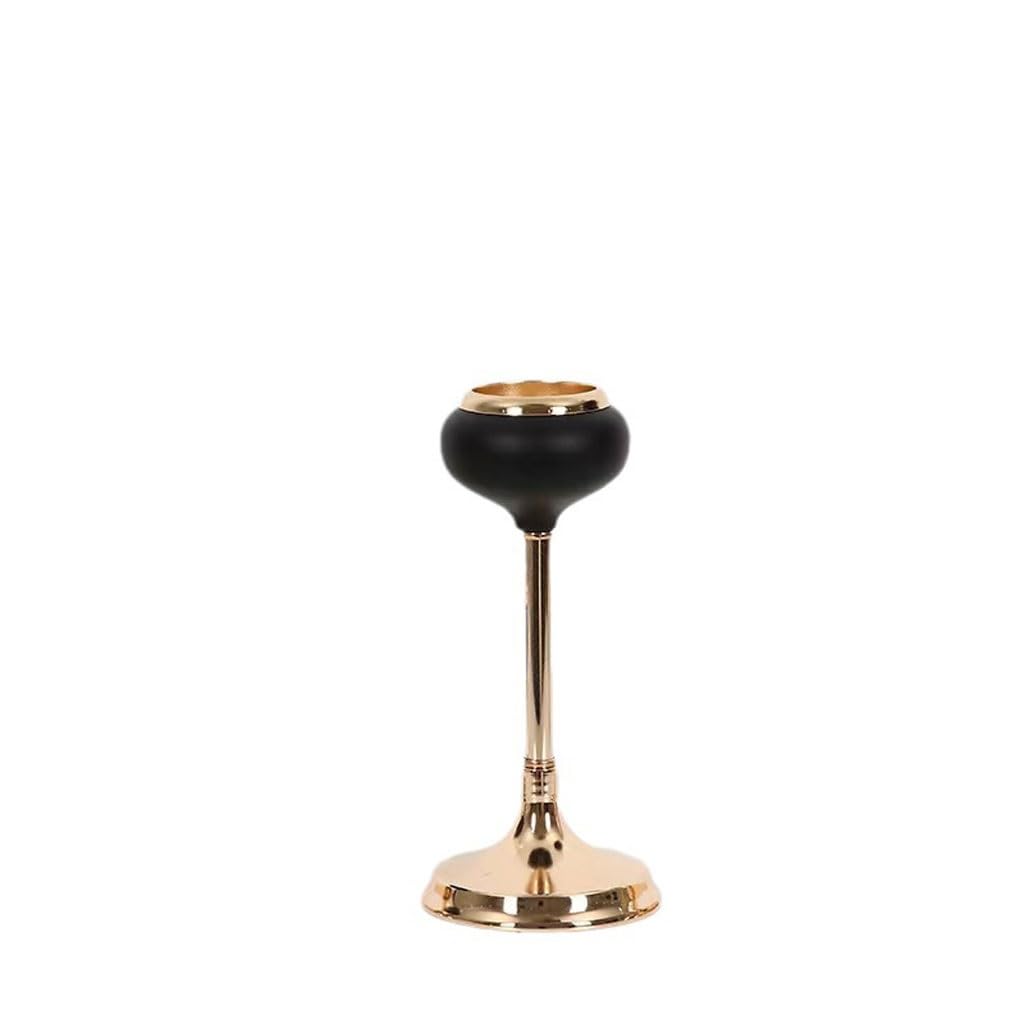 ADERFETBI Candle Holder Metal Base Decorative Candle Holder Home Furnishings Jewelry Model House Creative Decorate Candlestick(M)